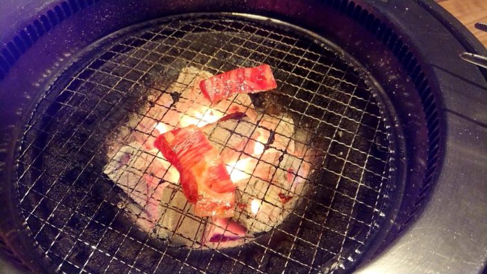 焼いてるところ