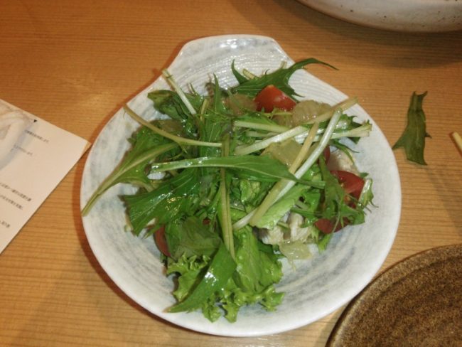 四万十鶏と小夏のサラダ