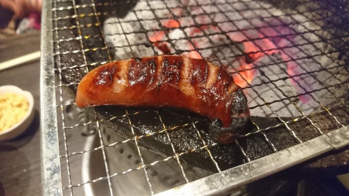 焼いたウィンナー